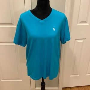 Men’s US Polo Association Blue V Neck Tee- Size M